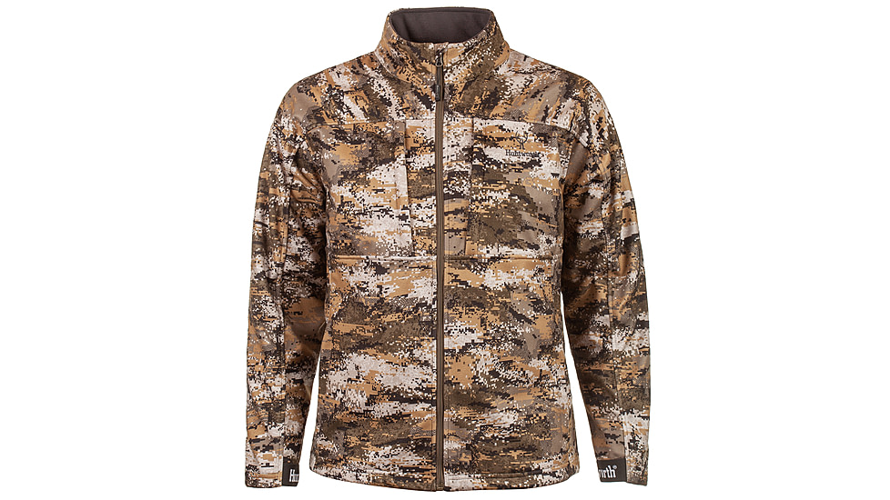 Huntworth Elkins Mid Weight Windproof Soft Shell Jacket Grid Fleece Interior - Mens, Disruption, Large, E-9501-DC-L