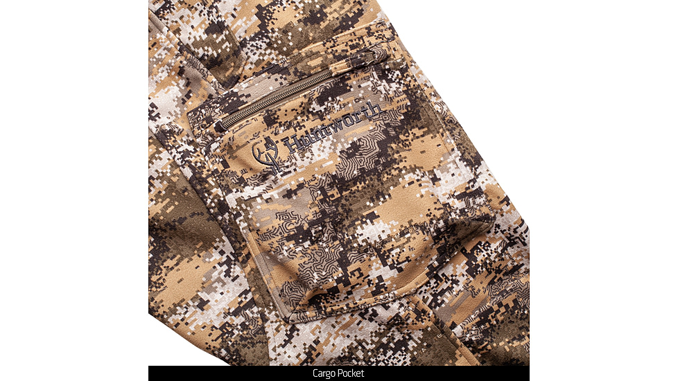 Huntworth Elkins Mid Weight Windproof Soft Shell Pants Waffle Fleece Interior - Mens, Disruption, 2XL, E-9503-DC-2XL