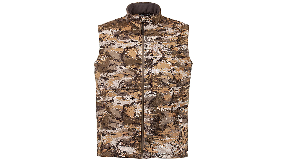 Huntworth Elkins Mid Weight Windproof Soft Shell Vest Waffle Fleece Interior - Mens, Disruption, 2XL, E-9502-DC-2XL