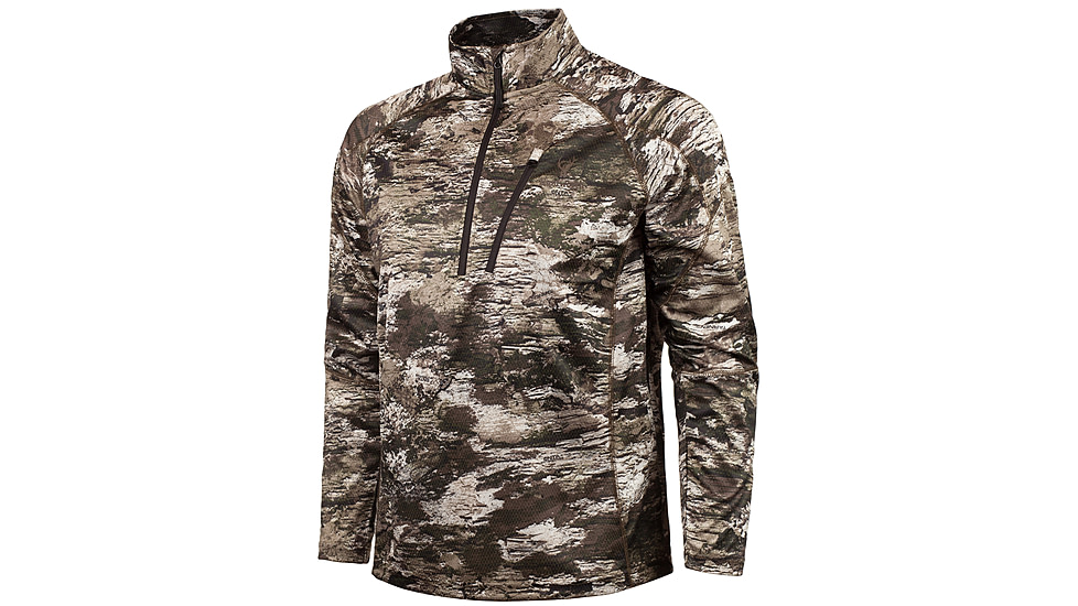 Huntworth Gadsden Light Weight Pique Knit 1/4 Zip Pullover - Mens, Tarnen, Extra Large, E-9182-TRN-XL