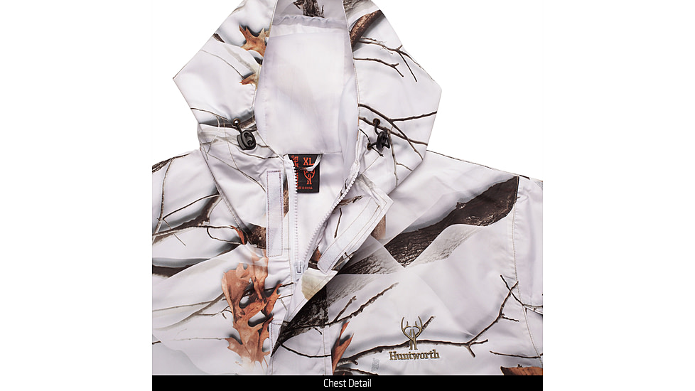 Huntworth Ackley Light Weight Microfiber Waterproof Cover Up Jacket - Men's, Snow Camo, 4XL, E-81702-SCB-4XL