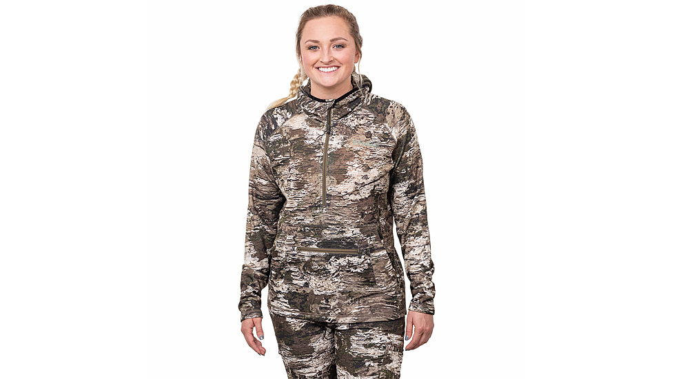 Huntworth Shelton Mid Weight Hoodie - Women's w/ Facemask, Large, Tarnen, E-9554-W-TRN-L