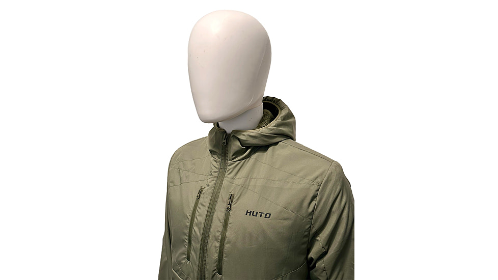 Huto Lifestyle Fuzzy Fleece Hoodie w/Nylon Outer Shell, Ranger Green, Large, FUZYFLCE-HDIE-RNGGRN-L