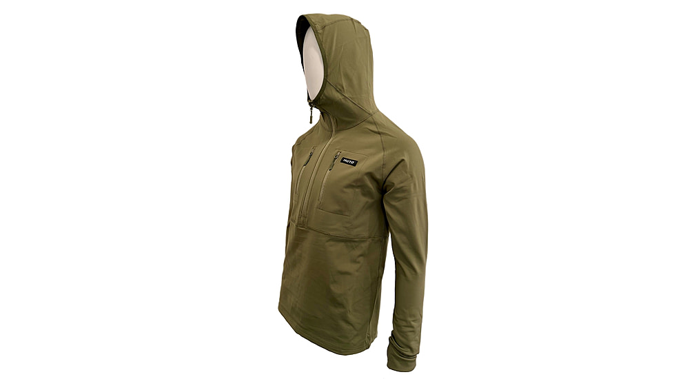 Huto Lifestyle Huto Lifestyle Synthetic Mid-Weight Hoodie/Base Layer, Army Green, Large, SYNTC-WGHT-HDIE-ARMGRN-L