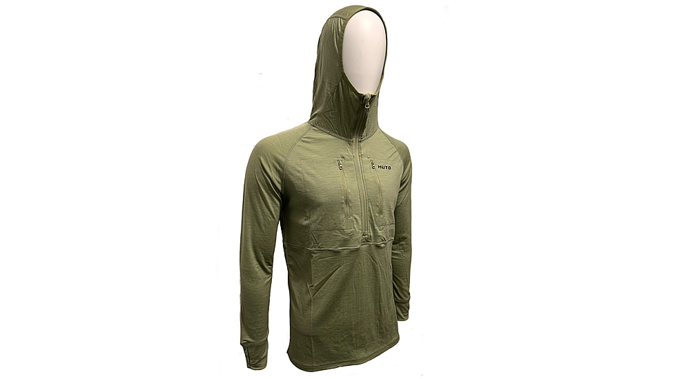 Huto Lifestyle Merino Wool 150GSM Base Layer Hoodie, Ranger Green, 3XL, MR-BSLYR-HDIE-RNGGRN-XXXL