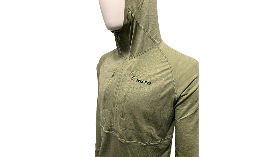 Huto Lifestyle Merino Wool 150GSM Base Layer Hoodie, Ranger Green, 3XL, MR-BSLYR-HDIE-RNGGRN-XXXL