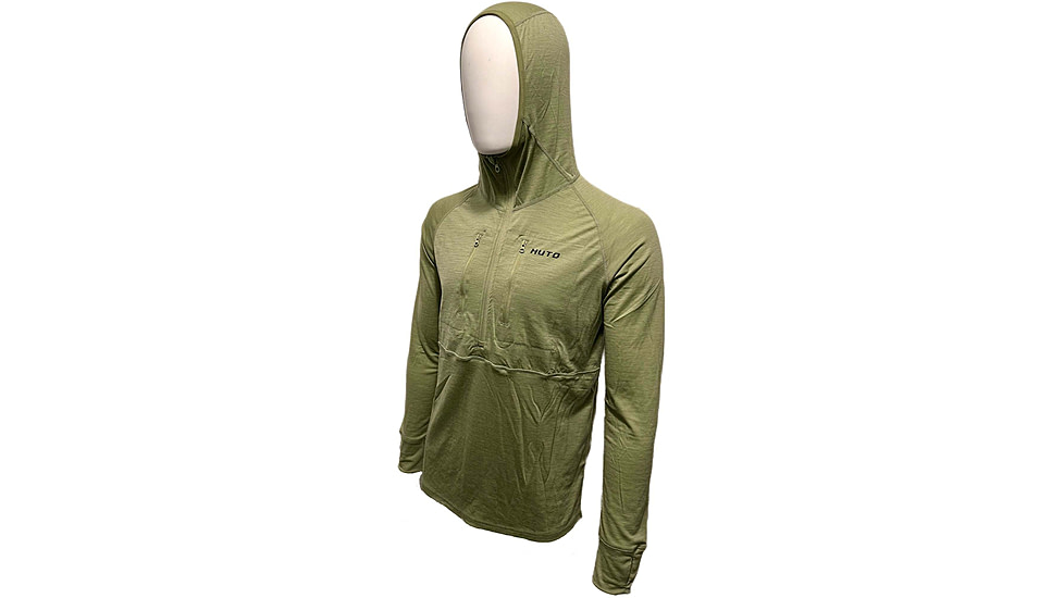 Huto Lifestyle Merino Wool 150GSM Base Layer Hoodie, Ranger Green, 3XL, MR-BSLYR-HDIE-RNGGRN-XXXL