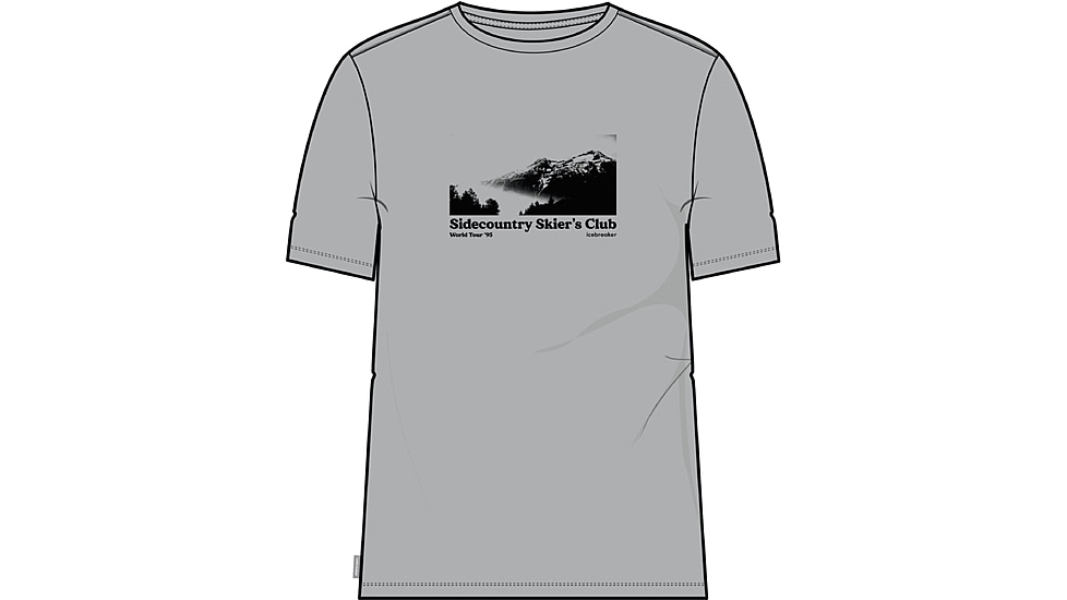 Icebreaker 150 Tech Lite II Short Sleeve Sidecountry Skiers Club T-Shirt - Men's, Ether, Extra Large, IB0A56RD568XL