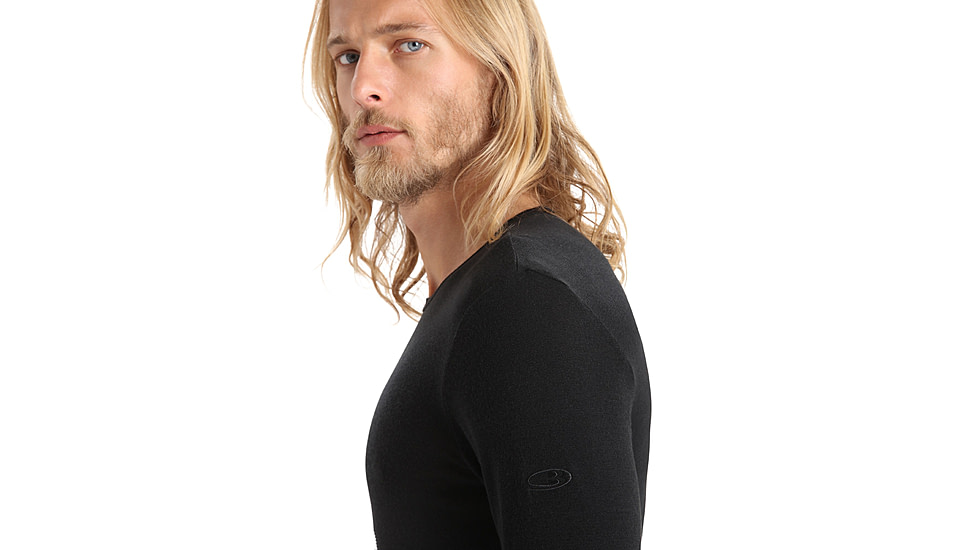 Icebreaker 175 Everyday Long Sleeve Crewe Thermal Top - Mens, Black, Small, IB104483001S