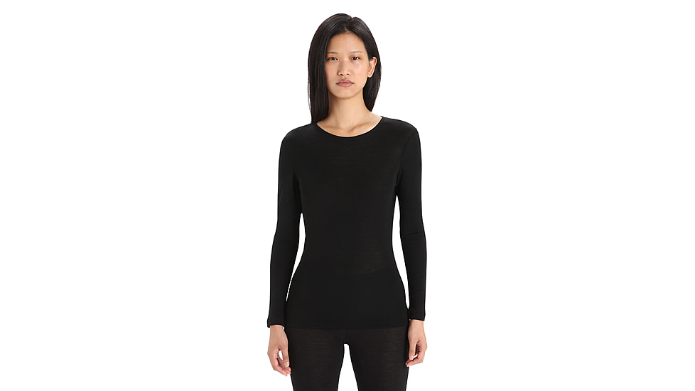 Icebreaker 175 Everyday Long Sleeve Crewe Thermal Top - Womens, Black, Extra Small, IB104471001XS