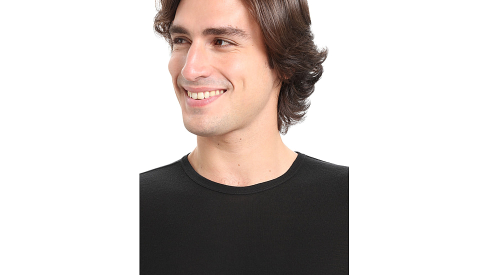 Icebreaker 175 Everyday Short Sleeve Crewe Thermal Top - Mens, Black, Medium, IB104482001M