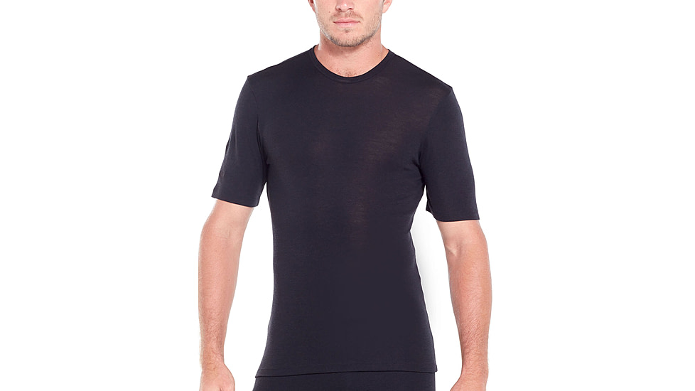 Icebreaker 175 Everyday Short Sleeve Crewe Thermal Top - Mens, Black, Small, 104482001S