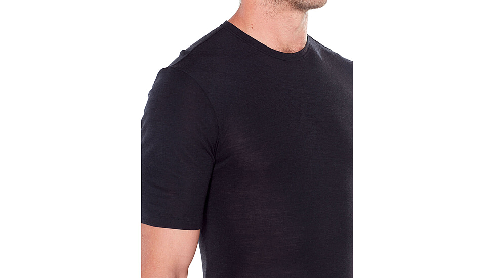 Icebreaker 175 Everyday Short Sleeve Crewe Thermal Top - Mens, Black, Small, 104482001S