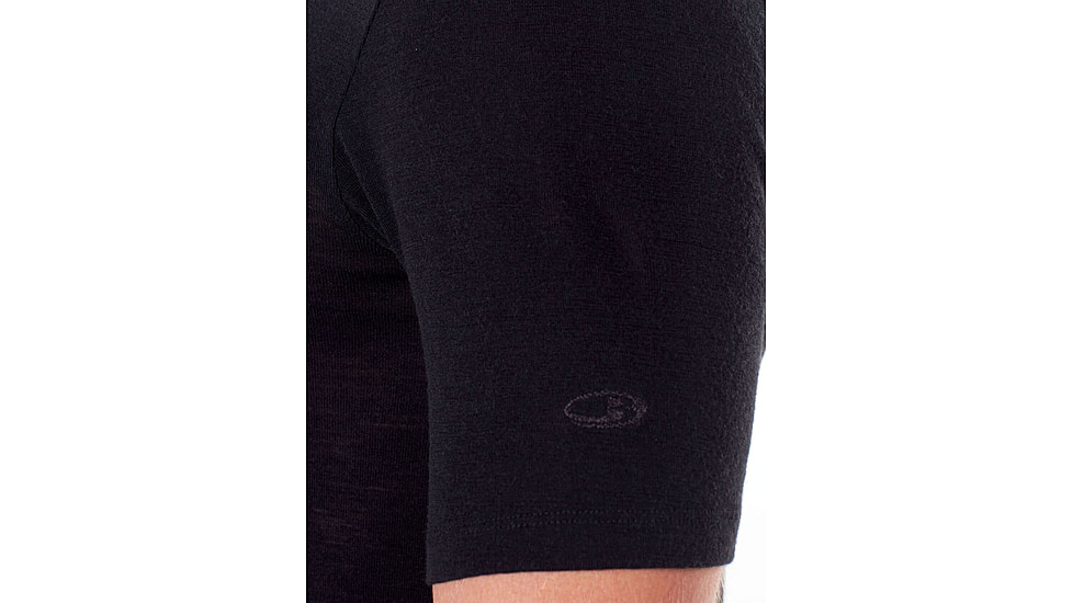 Icebreaker 175 Everyday Short Sleeve Crewe Thermal Top - Mens, Black, Small, 104482001S