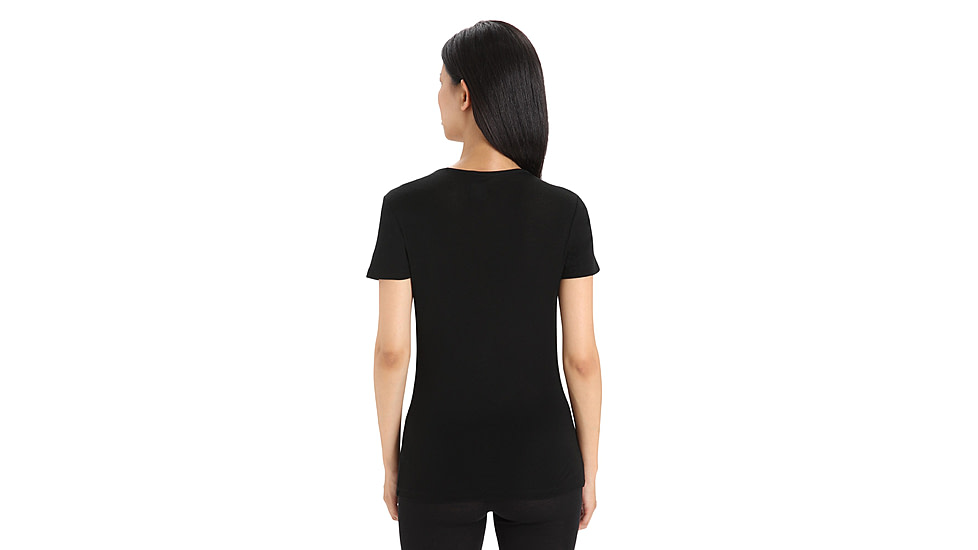 Icebreaker 175 Everyday Short Sleeve Crewe Thermal Top - Womens, Black, Extra Small, IB104470001XS