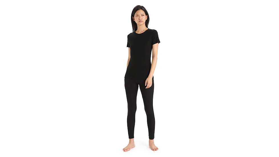 Icebreaker 175 Everyday Short Sleeve Crewe Thermal Top - Womens, Black, Extra Small, IB104470001XS