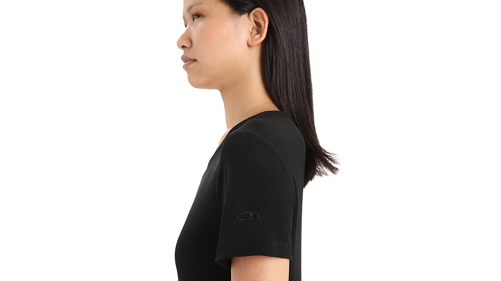 Icebreaker 175 Everyday Short Sleeve Crewe Thermal Top - Womens, Black, Extra Small, IB104470001XS