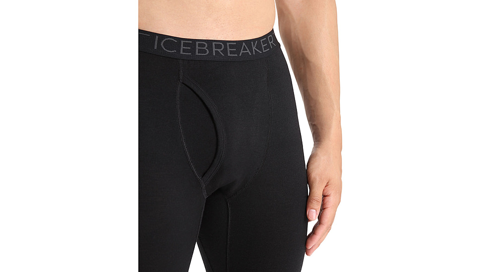Icebreaker 200 Oasis Leggings w/ Fly - Mens, Black, Extra Small, IB104370001XS