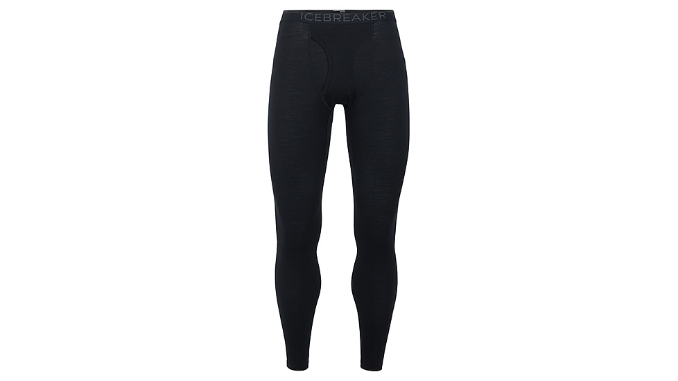 Icebreaker 200 Oasis Leggings w/ Fly - Men's, Black, Extra Large, IB104370001XL