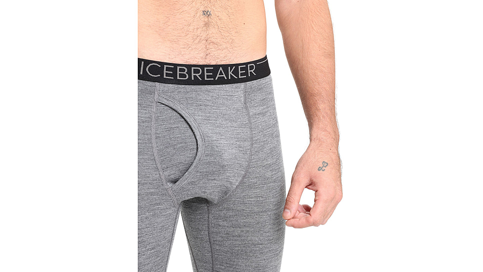 Icebreaker 200 Oasis Leggings w/ Fly - Men's, Gritstone Heather, 2XL, IB104370013XXL