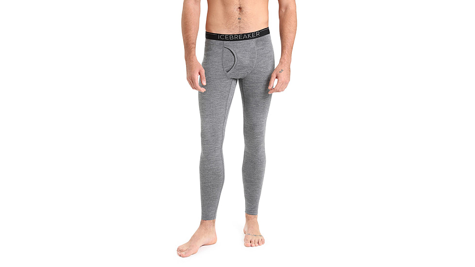 Icebreaker 200 Oasis Leggings w/ Fly - Mens, Gritstone Heather, 2XL, IB104370013XXL