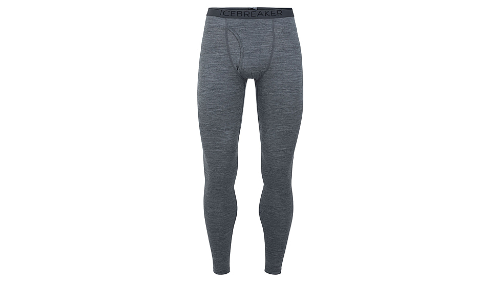 Icebreaker 200 Oasis Leggings w/ Fly - Men's, Gritstone Heather, Small, IB104370013S
