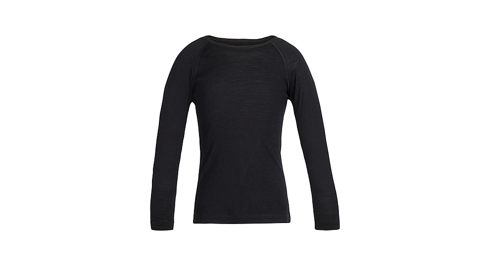 Icebreaker 200 Oasis Long Sleeve Crewe - Kids, Black, 2US, IB1045010012