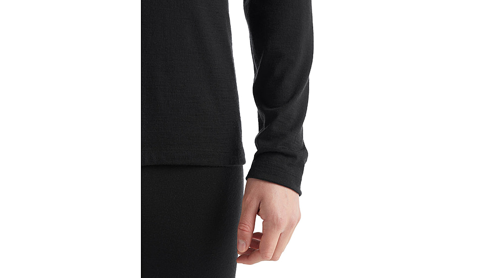 Icebreaker 200 Oasis Long Sleeve Crewe - Mens, Black, Extra Small, IB104365001XS