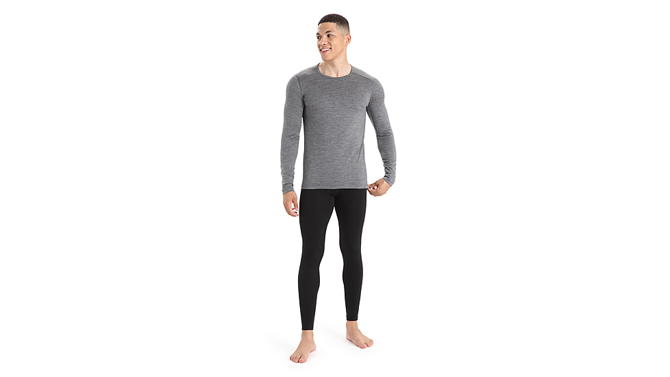 Icebreaker 200 Oasis Long Sleeve Crewe - Mens, Gritstone Heather, Medium, IB104365013M