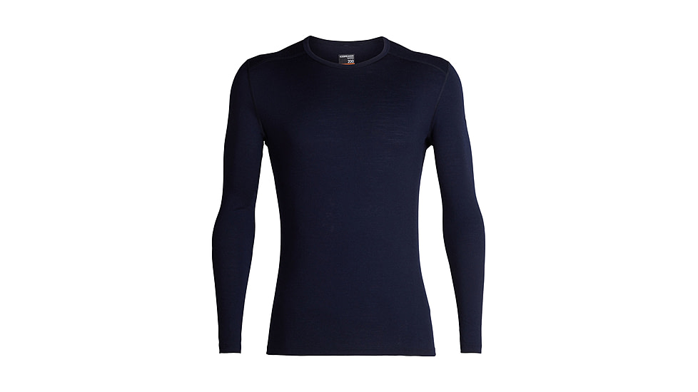 Icebreaker 200 Oasis Long Sleeve Crewe - Men's, Midnight Navy, Small, IB104365401S