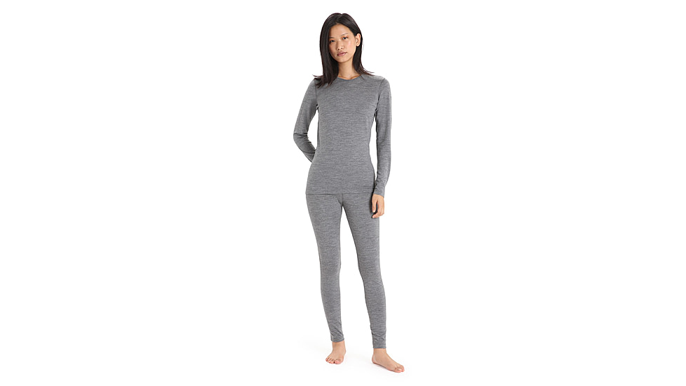 Icebreaker 200 Oasis Long Sleeve Crewe - Womens, Gritstone Heather, Large, IB104375013L