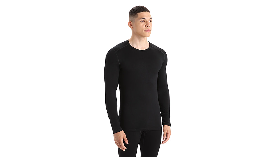 Icebreaker 260 Tech Long Sleeve Crewe Thermal Top - Mens, Black, 3XL, IB1043710013XL