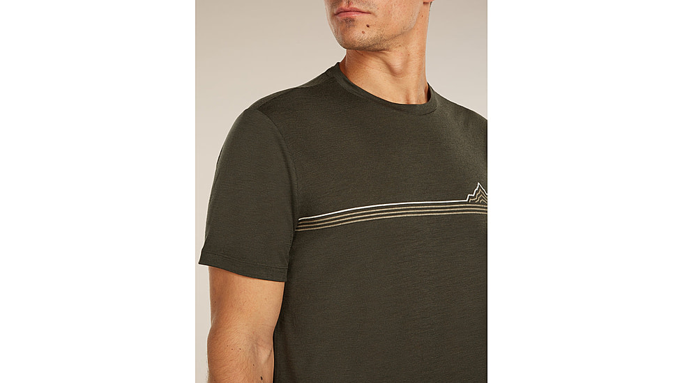Icebreaker Merino 150 Tech Lite Short Sleeve Range Stripes T-Shirt - Mens