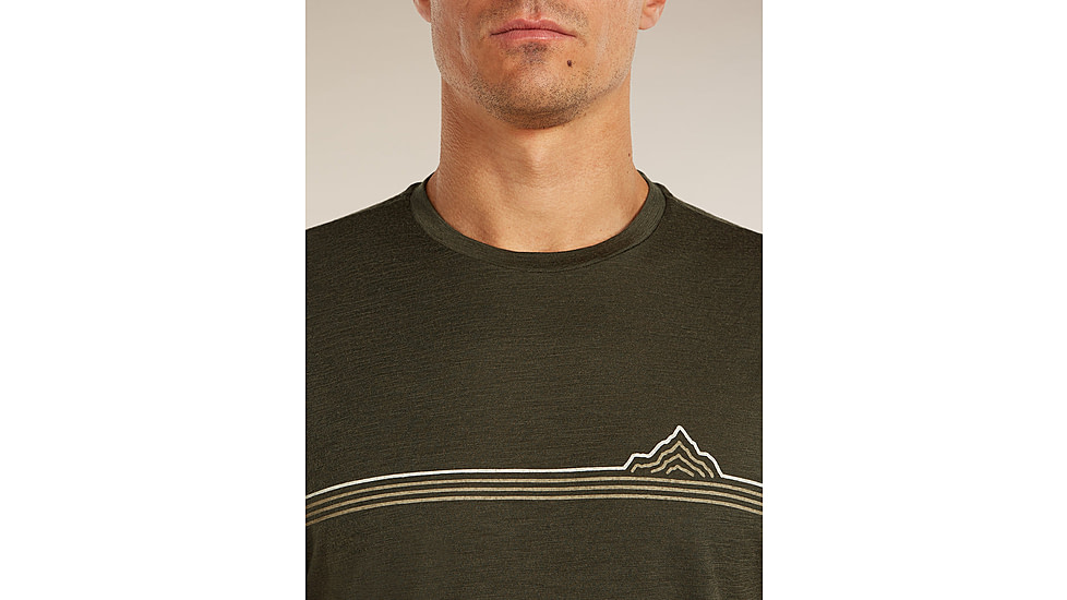 Icebreaker Merino 150 Tech Lite Short Sleeve Range Stripes T-Shirt - Mens