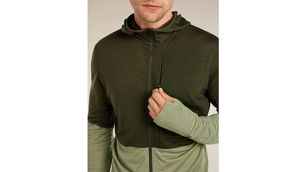 Icebreaker Merino Blend 200 RealFleece Descender Long Sleeve Zip Hoodie - Mens