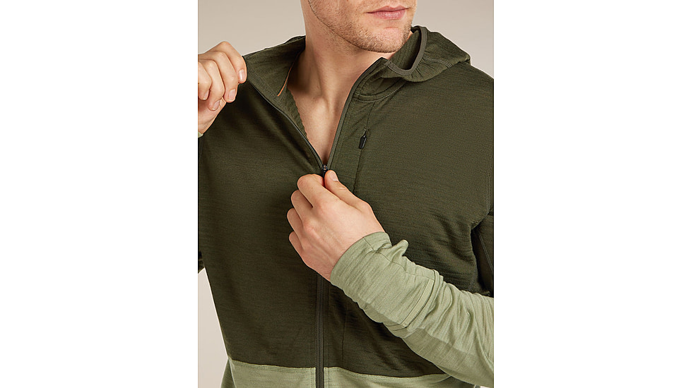 Icebreaker Merino Blend 200 RealFleece Descender Long Sleeve Zip Hoodie - Mens