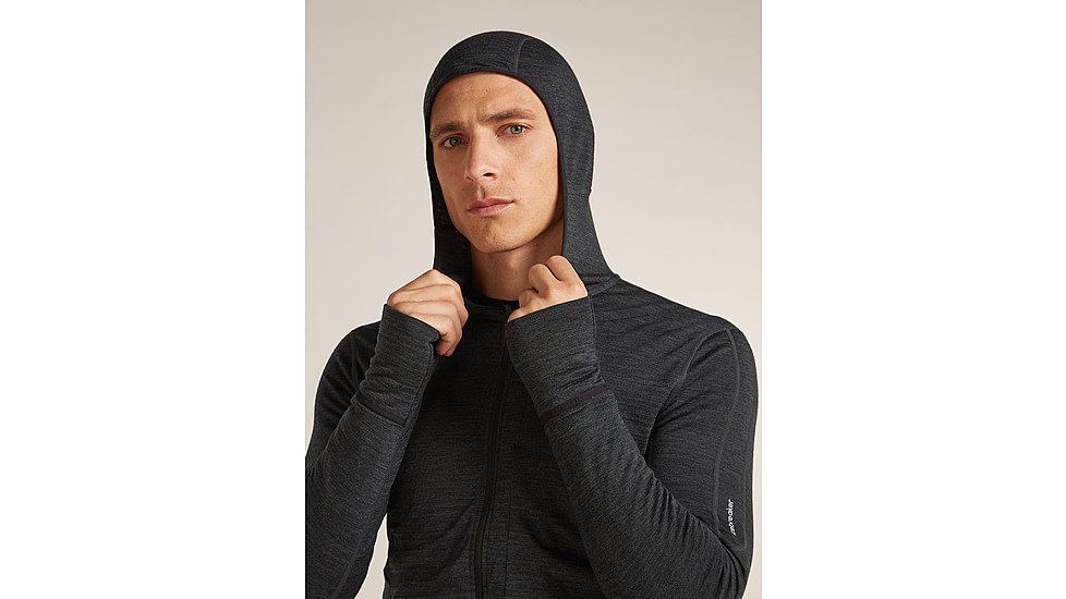 Icebreaker Merino Blend 200 RealFleece Descender Long Sleeve Zip Hoodie - Mens