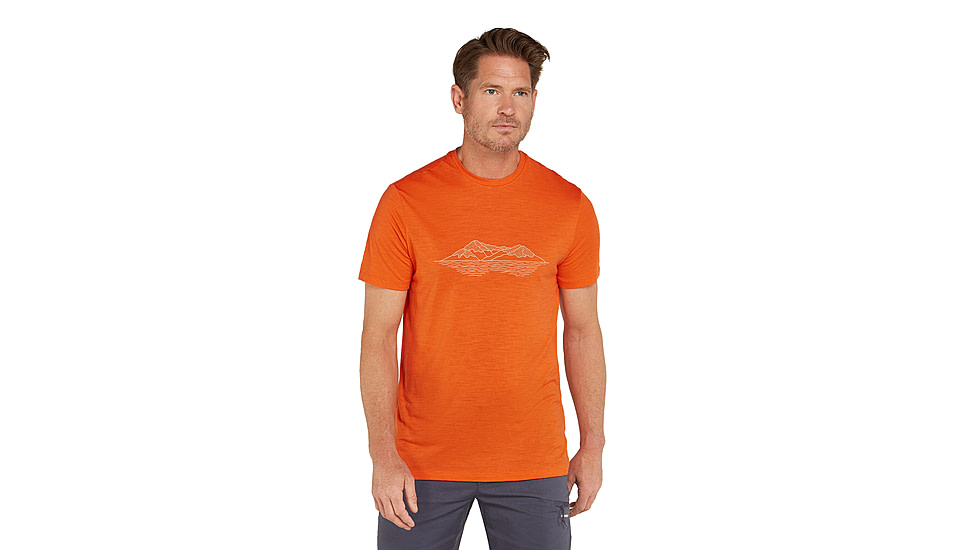 Icebreaker Men Merino 150 Tech Lite SS Tee Pukaki Reflected, Blaze, XL, IB0A572Q05NXL