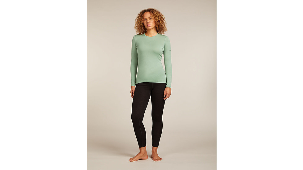 Icebreaker Merino 200 Oasis Long Sleeve Crew Thermal Top - Womens, Seaglass, Small, IB1043750GZS