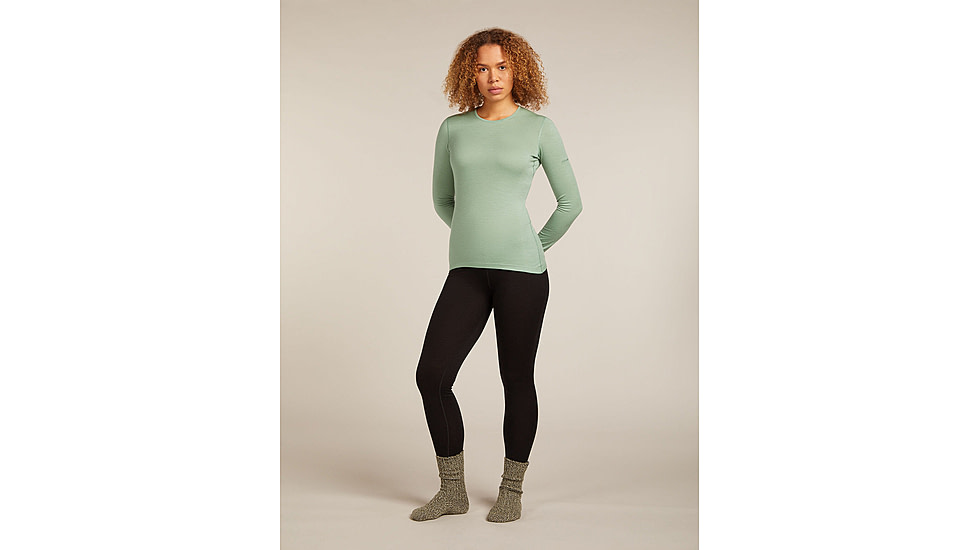 Icebreaker Merino 200 Oasis Long Sleeve Crew Thermal Top - Womens, Seaglass, Small, IB1043750GZS