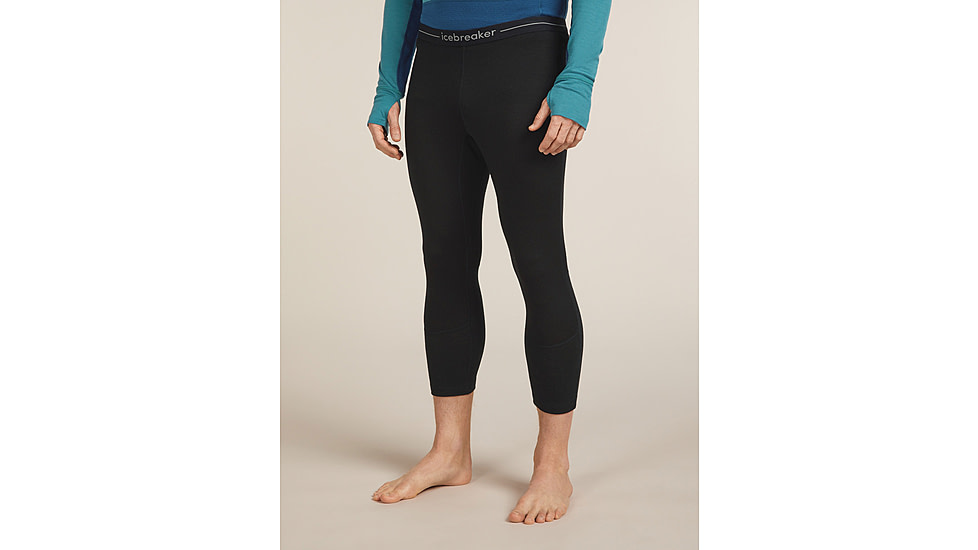 Icebreaker Merino 200 ZoneKnit 3/4 Leggings - Mens, Black, Extra Large, IB0A56QR001XL