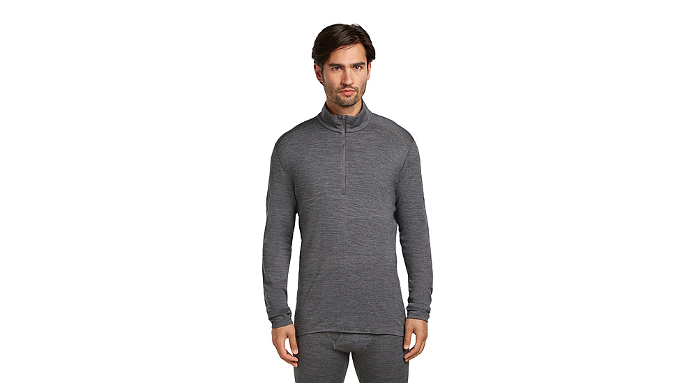 Icebreaker Merino 260 Tech Long Sleeve Half Zip Thermal Top - Mens, Gritstone HTHR, Large, IBB04372013L