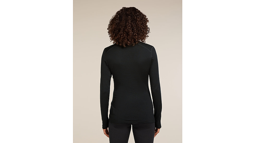 Icebreaker Merino 260 Tech Long Sleeve Half Zip Thermal Top - Womens, Black, Medium, IBB04390001M