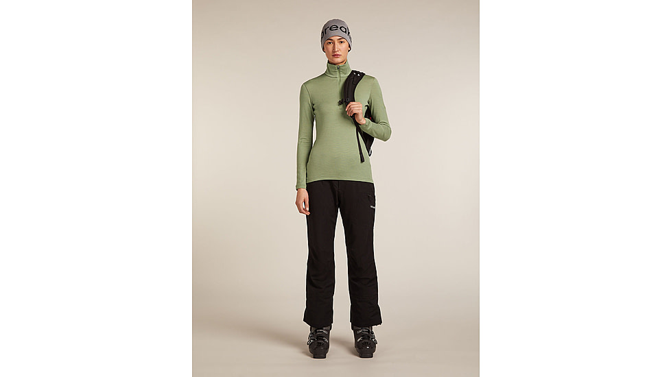 Icebreaker Merino 260 Tech Long Sleeve Half Zip Thermal Top - Womens, Lichen, Medium, IBB04390A74M
