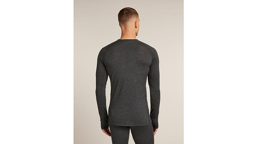Icebreaker Merino 260 ZoneKnit Long Sleeve Crew Thermal Top - Mens, Jet HTHR, Extra Large, IB0A57CI011XL