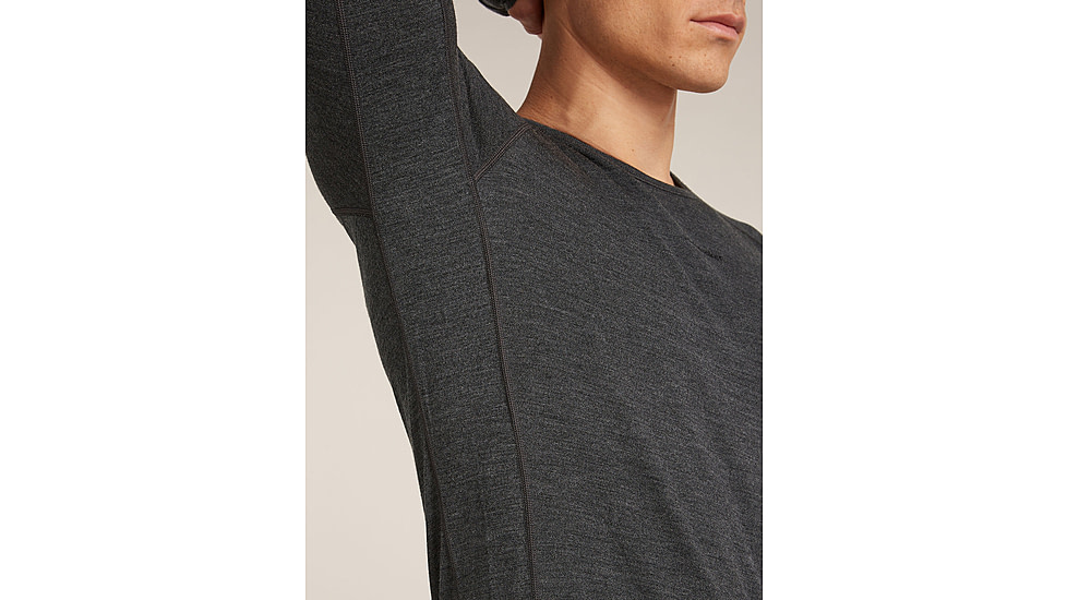 Icebreaker Merino 260 ZoneKnit Long Sleeve Crew Thermal Top - Mens, Jet HTHR, Extra Large, IB0A57CI011XL