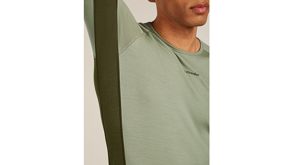 Icebreaker Merino 260 ZoneKnit Long Sleeve Crew Thermal Top - Mens, Loden/Lichen/CB, Extra Large, IB0A57CI0JFXL