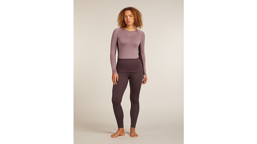 Icebreaker Merino 260 ZoneKnit Long Sleeve Crew Thermal Top - Womens, Java/Summit/CB, Medium, IB0A57CL0JQM
