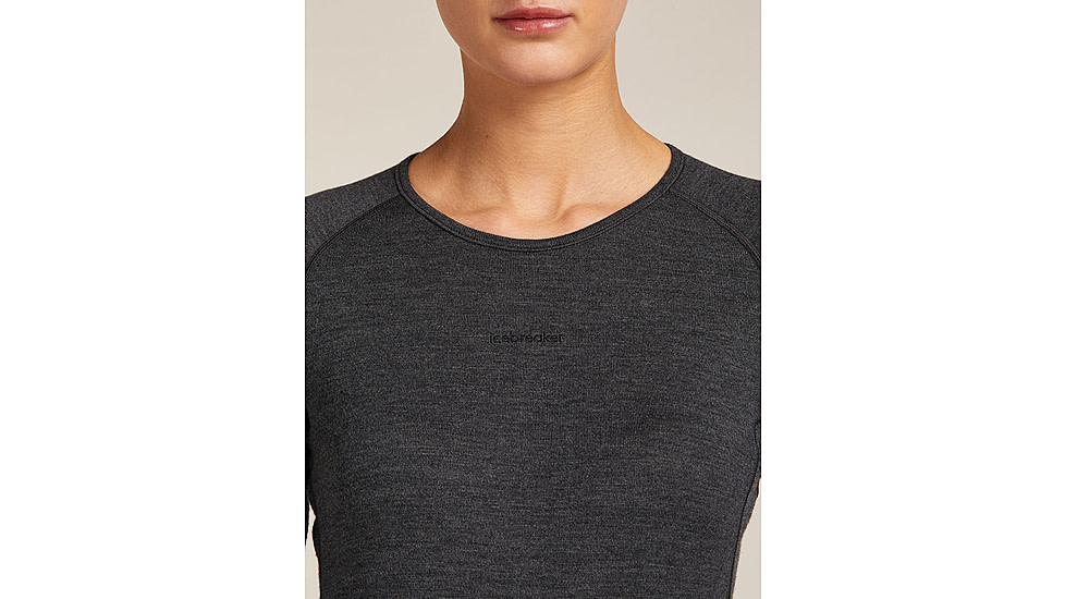Icebreaker Merino 260 ZoneKnit Long Sleeve Crew Thermal Top - Womens, Jet HTHR, Medium, IB0A57CL011M