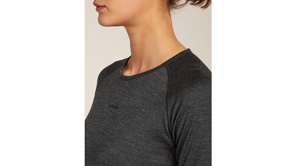 Icebreaker Merino 260 ZoneKnit Long Sleeve Crew Thermal Top - Womens, Jet HTHR, Medium, IB0A57CL011M